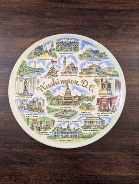Washington DC Vintage Souvenir Plate